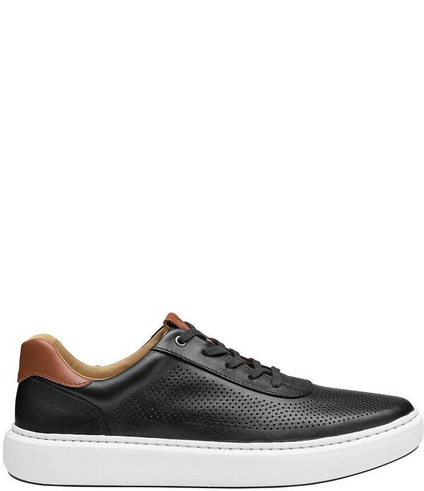 ジョンストンアンドマーフィー メンズ シューズ スニーカー レザー Johnston Murphy Mens Anders Perforated Leather UThroat Sneakers Bl