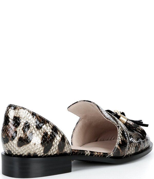 セシリア ニューヨーク レディース シューズ スリッポン・ローファー レザー Cecelia New York Linear Patent Leather Tassel dOrsay Flats le