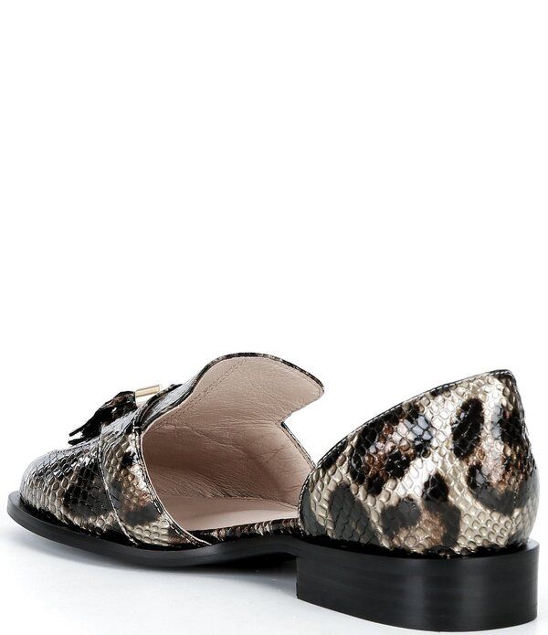セシリア ニューヨーク レディース シューズ スリッポン・ローファー レザー Cecelia New York Linear Patent Leather Tassel dOrsay Flats le
