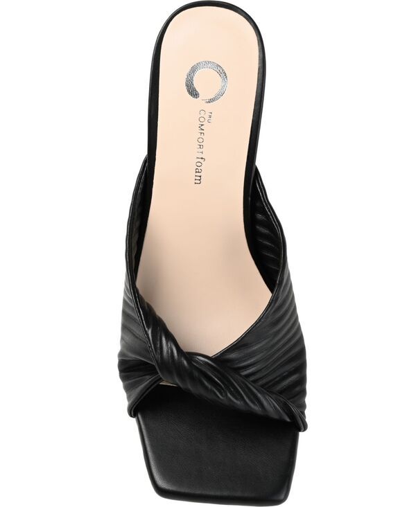 ジュルネ コレクション レディース シューズ サンダル プリーツ Journee Collection Womens Greer Pleated Sandals Black ブラック