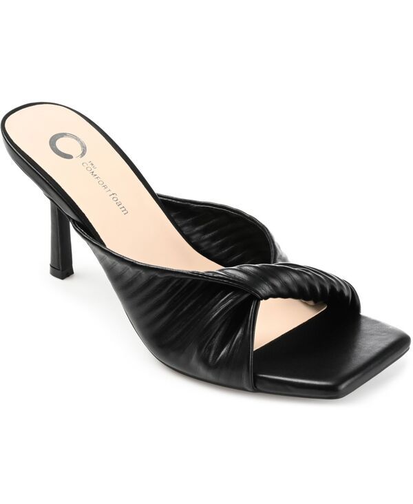 ジュルネ コレクション レディース シューズ サンダル プリーツ Journee Collection Womens Greer Pleated Sandals Black ブラック