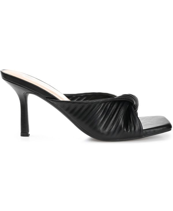 ジュルネ コレクション レディース シューズ サンダル プリーツ Journee Collection Womens Greer Pleated Sandals Black ブラック