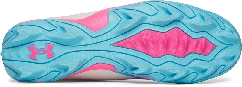 アンダーアーマー メンズ シューズ スニーカー Under Armour Spotlight Icon Highlight RM Football Cleats WhiteBluePink ホワイト