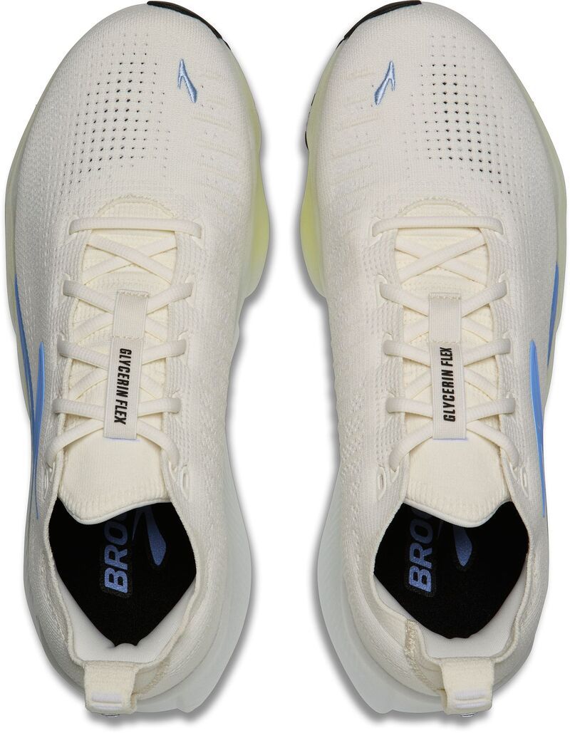 ブルックス メンズ シューズ スニーカー Brooks Mens Glycerin Flex Running Shoes WhiteCyber YellowNightlife ホワイト