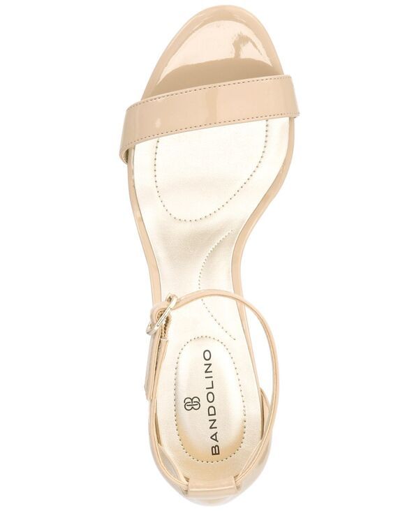 バンドリーノ レディース シューズ サンダル Bandolino Womens Madia Two Piece Dress Sandals Natural Patent バンドリーノ レディース シューズ サンダル Bandolino Womens Madia Two Piece Dress Sandals Natural Patent