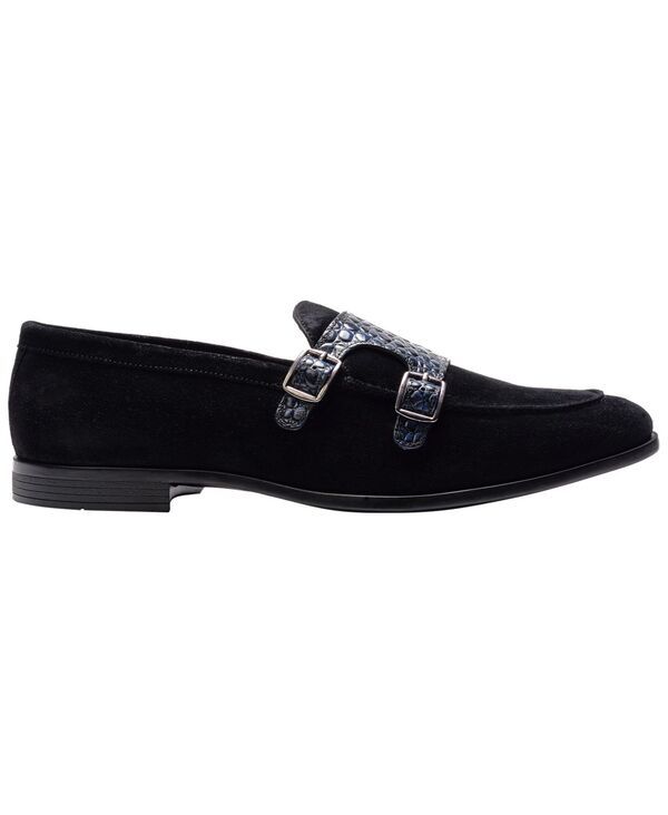 カルロスサンタナ メンズ シューズ スリッポン・ローファー Carlos by Carlosantana Mens Twin Buckle Strap RoundToe Loafers Navy ネイ