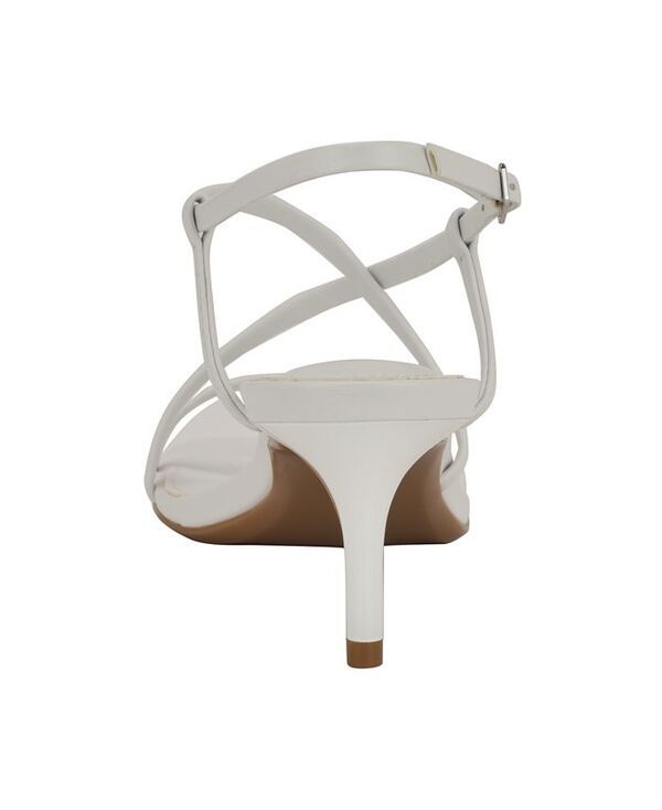 カルバンクライン レディース シューズ サンダル Calvin Klein Womens Ishaya Strappy Low Stiletto Sandals White ホワイト
