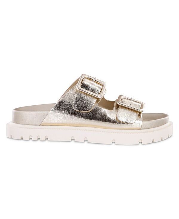 ミア レディース シューズ サンダル MIA Womens Gen Double Buckle Flat Slide Sandals Gold ゴールド ミア レディース シューズ サンダル MIA Womens Gen Double Buckle Flat Slide Sandals Gold ゴールド