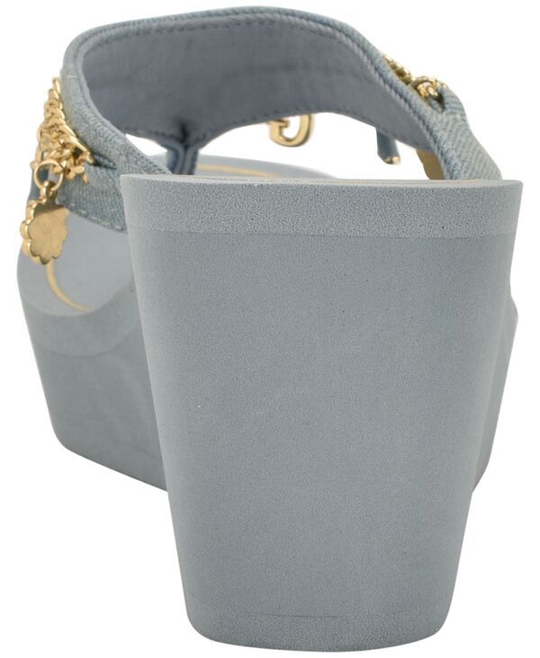ゲス レディース シューズ サンダル GUESS Womensutton Charms EVA Thong Wedge Sandals Light Blue Denim デニム