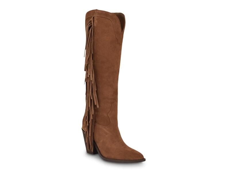 ゲス レディース シューズ ブーツ・レインブーツ GuessSashle Western Boot Dark Brown Suede ブラウン