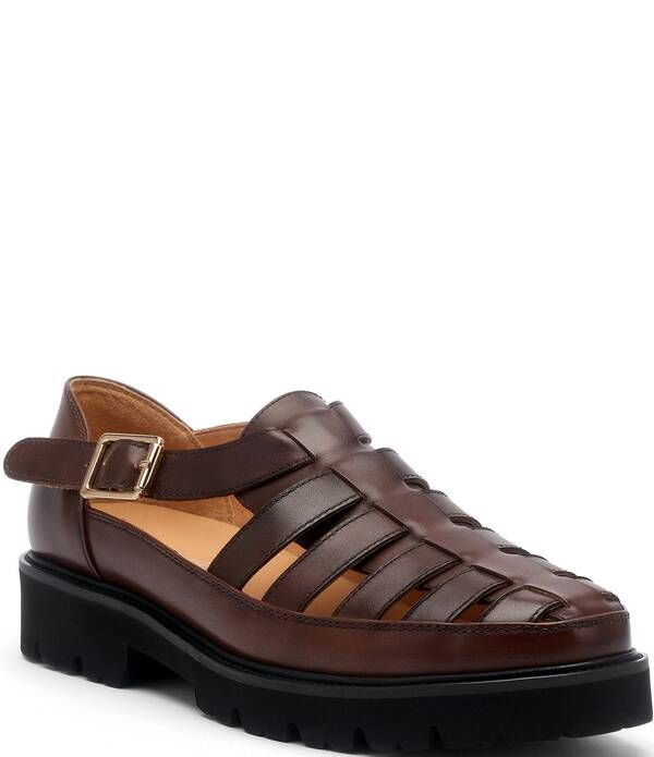 マークノーラン メンズ シューズ サンダル レザー Marc Nolan Mens Magellan Leather Fisherman Sandals Brown ブラウン