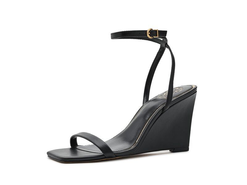 ヴィンスカムート レディース シューズ ヒール サンダル アンクル Vince Camuto Ambee Ankle Strap Wedge Sandals Black ブラック