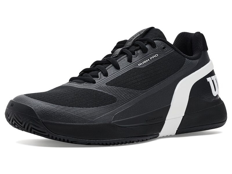 ウィルソン メンズ シューズ スニーカー Wilson Rush Pro 5 BlackWhiteSto ホワイト