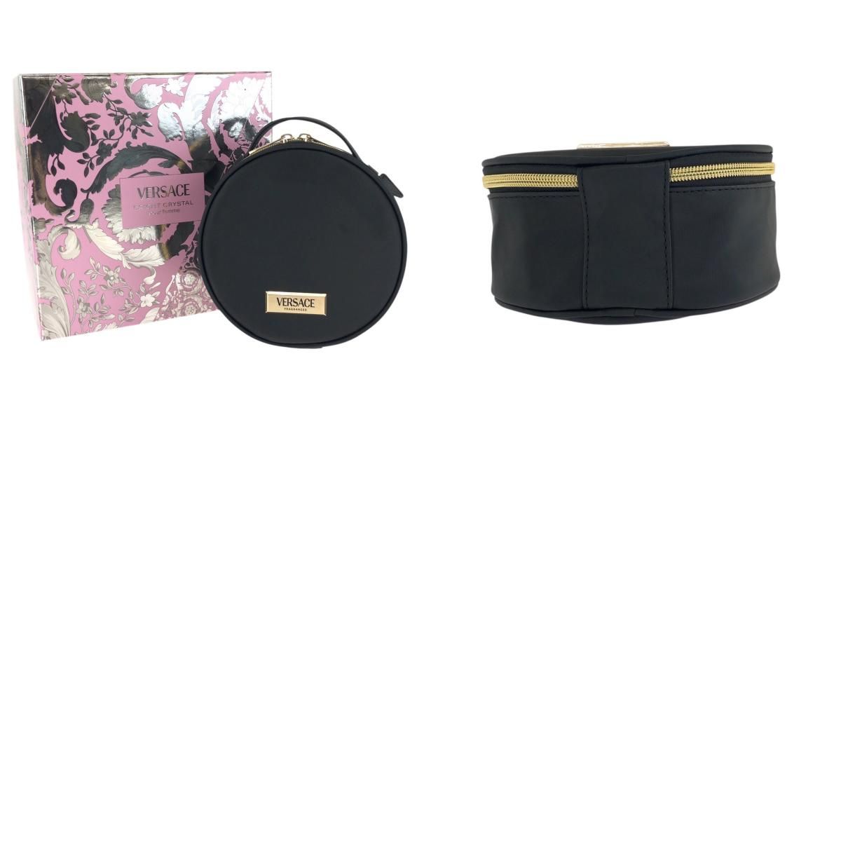 美品 VERSACE ヴェルサーチ ブラック 黒 ゴールド金具 ナイロン ポーチ