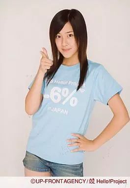 中古】生写真(ハロプロ) Berryz工房/夏焼雅/膝上・Tシャツ水色・右手指