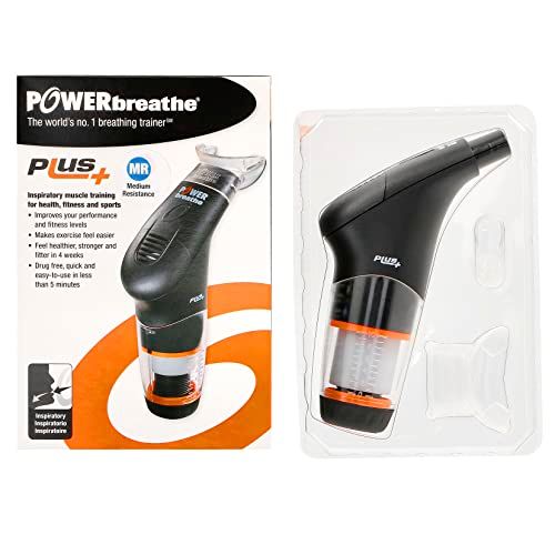 【新品】パワーブリーズ POWERbreathe PLUS 呼吸筋トレーニング器具 パワーブリーズプラス Medium Resistance 重負荷 ブラック BLACK [並行輸入品] 4469ef9f