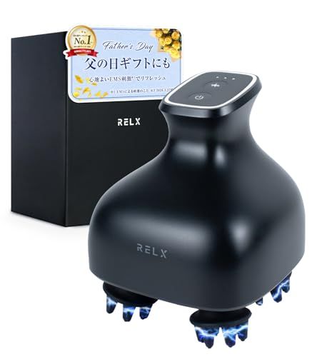 【新品】RELX 【AbemaTVで紹介】 EMS ヘッドスパ IPX7防水【日本企業企画】美容家電 頭皮ブラシ 頭皮ケア ギフト プレゼント 父の日 ギフト プレゼント スカルプケア (マットブラック) fc3ca437