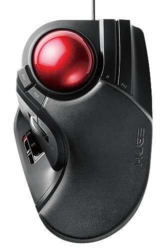 エレコム トラックボールマウス 有線 大玉 8ボタン チルト機能 ブラック M-HT1URBKkoe