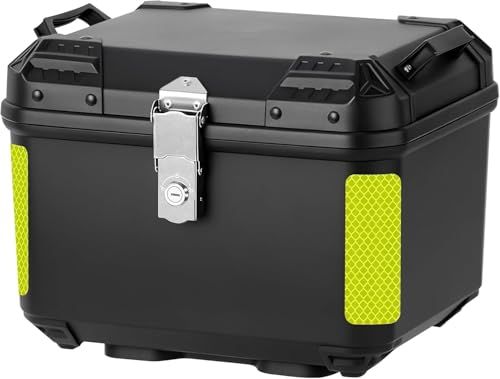 【新品】バイク用リアボックス 45L 大容量 トップケース バイクボックス オートバイボックス モノキーケース 四角 取り付けベース付き 防犯対策 反射シード付き 汎用 防水 防塵 耐衝撃 キャンプ/通勤/デリバリーなど対応 4a2f5890