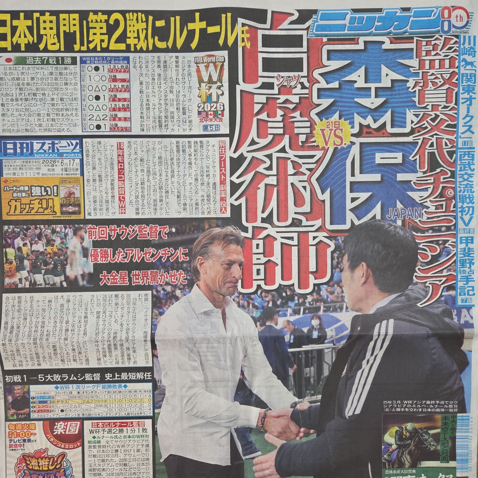 匿名配送！送料込み！ 6月17日 朝刊 スポーツ紙全5社 - メルカリ