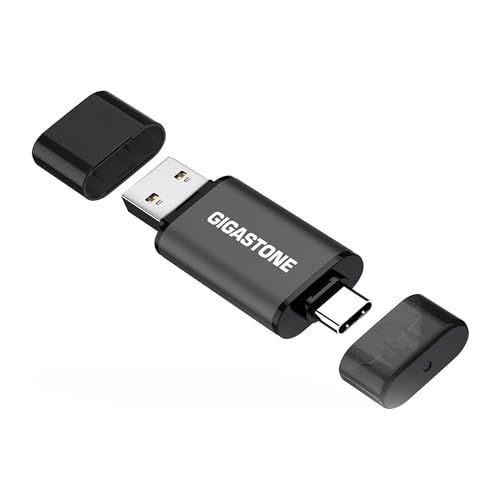 GIGASTONE 128GB デュアル Flash USB メモリ Z40 USB 3.2 Gen 1, 2-in-1 Type-A & Type-C, 100MB/s超高速転送 保護キャップ付き プラグ＆プレイ PC/Mac/スマホ/テレビ/車載対応 ｍａ