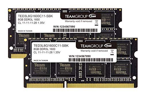 TEAMGROUP (旧称 Team) ノートPC用メモリ DDR3L 1600MHz 16GB (8GBx2枚) SODIMM PC3L-12800 CL11 1.35V(低電圧)【TEAMジャパン 国内正規品・メーカー無期限保証】TED3L16G160ｍａ
