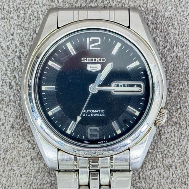 セイコー5 自動巻き腕時計 【中古】動作保証 SEIKO 21石 7S26-01V0 A4 WP 7S26A シースルー AUTOMATIC メンズ / 517277