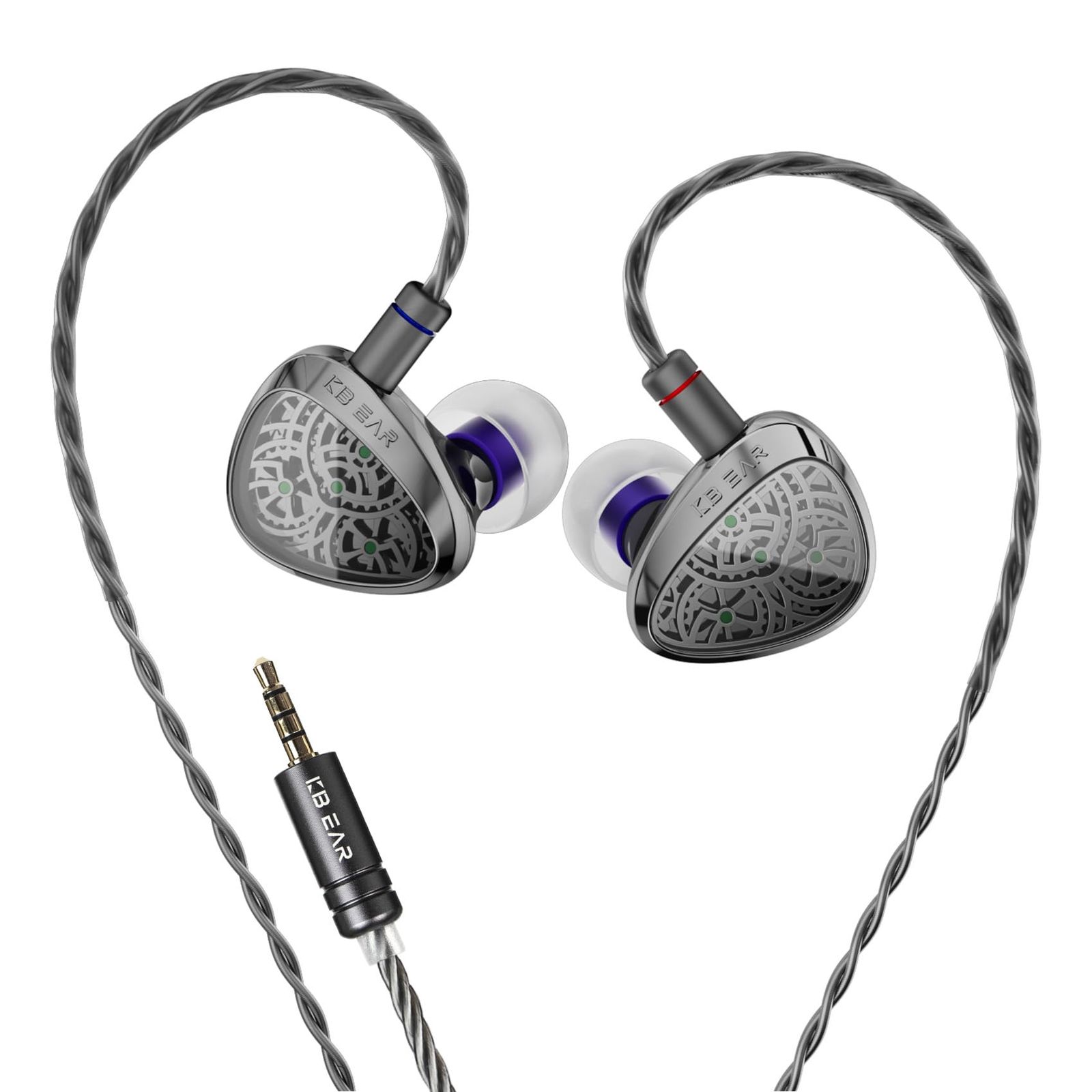 新着商品 KBEAR TB-X イヤモニ イヤホン 有線 モニターイヤホン 10mm デュアルチャンバーDD CVDドライバー 気相堆積カーボンファイバー振動板 iem earphones 有線イヤホン 中華 優先 ゲーミング(ダークシルバー・マイク無し)