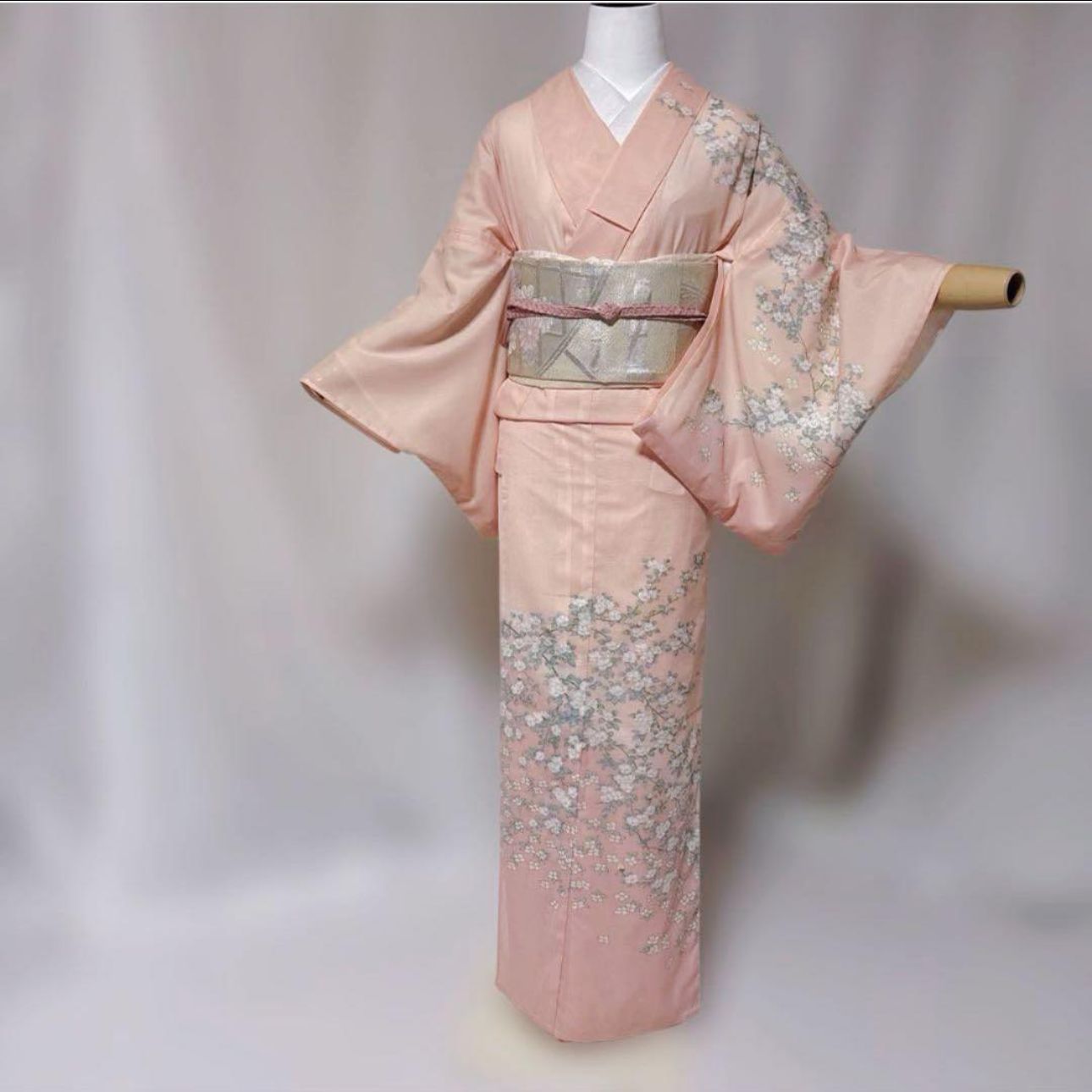 夏の淡色美。絽訪問着フルセット 薄桜色 シルクタッチ上質化繊 - メルカリ
