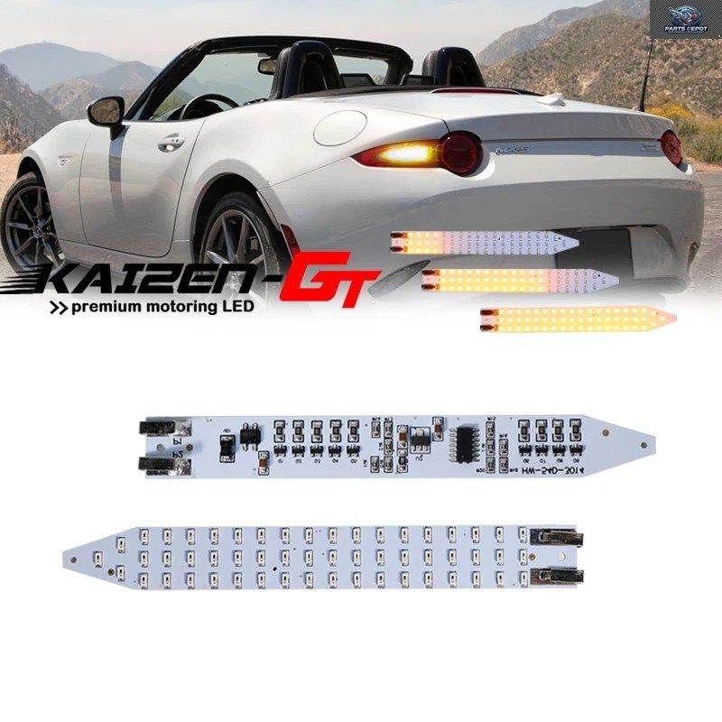 エラーフリー 7440 アンバー/レッド シーケンシャル LED 回路基板キット 2016年以降 マツダ MX-5 ミアータ ND リアターンシグナルライト テ