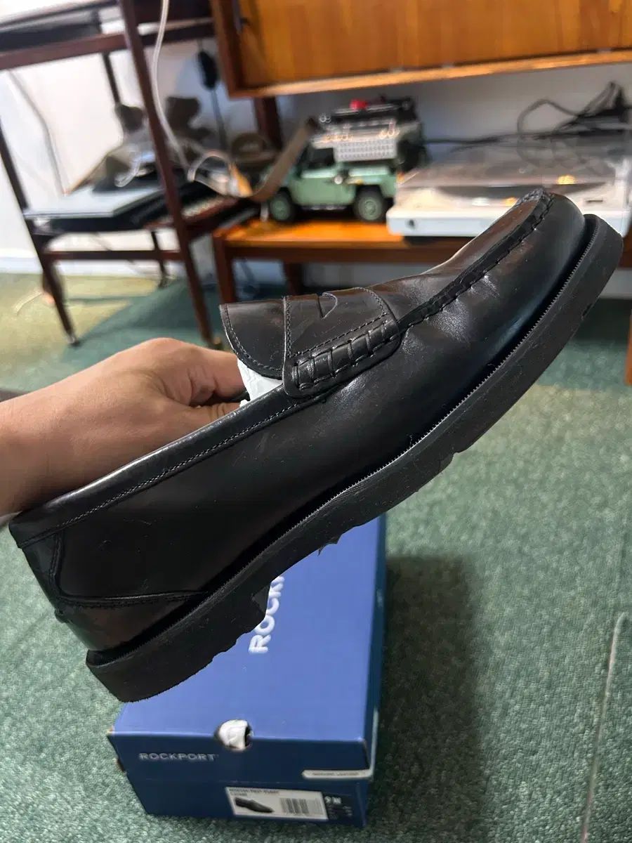 ロックポート ウール モダンプレップ ペニーローファー ブラック 9W