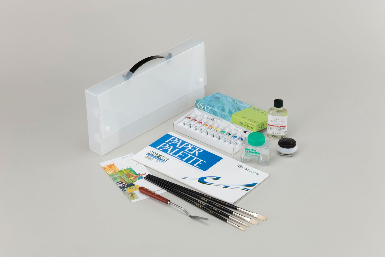 クサカベ(KUSAKABE) 油絵具 ストライプクリアボックスセット ?42 10ml(4号)ｍａ