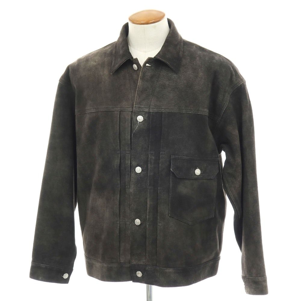【中古】セブン バイ セブン SEVEN BY SEVEN 2026年春夏 URBAN RESEARCH別注 アンティーク加工 レザーブルゾン ブラック【サイズ表記なし（M位）】【メンズ】