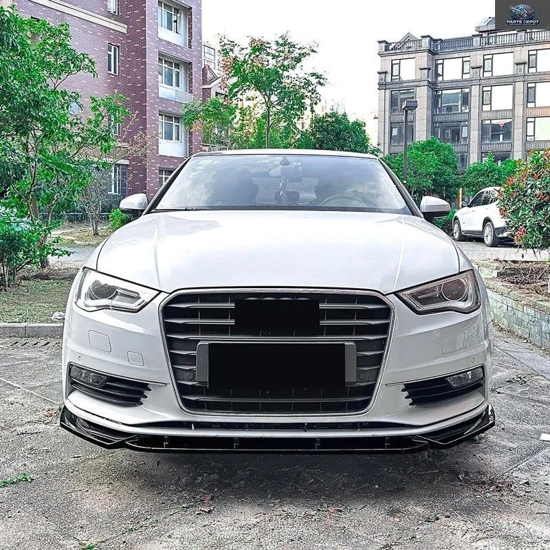 フロントバンパースプリッターリップ アウディ A3 8V スタンダード 2013-2016 カー スポイラー ディフューザー ロアバンパーガード