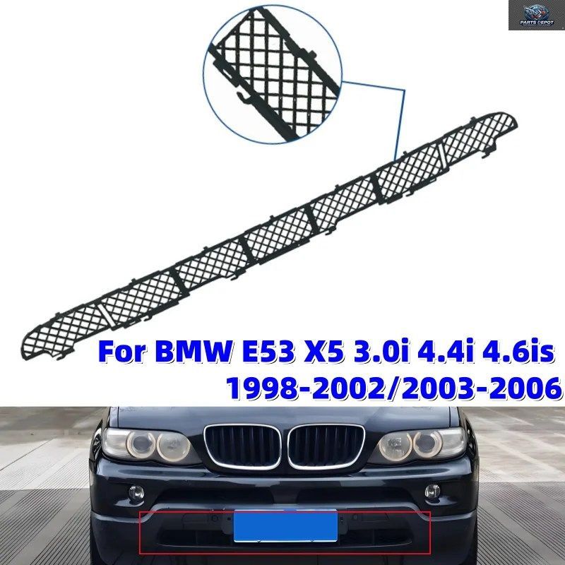 フロントグリルメッシュインサートトリム フロントグリルガード BMW E53 X5 3.0I 4.4I 4.6IS 1998-2002/2003-2006