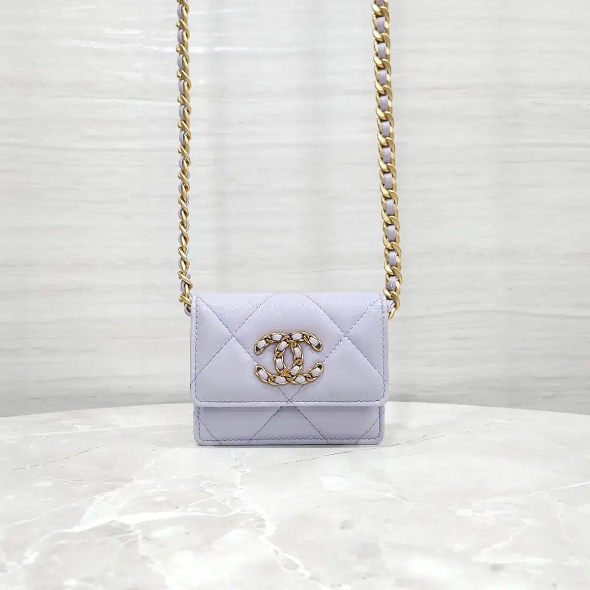 CHANEL 19 フラップ ミニ カード 財布 チェーン クロスバック #31 AP1787
