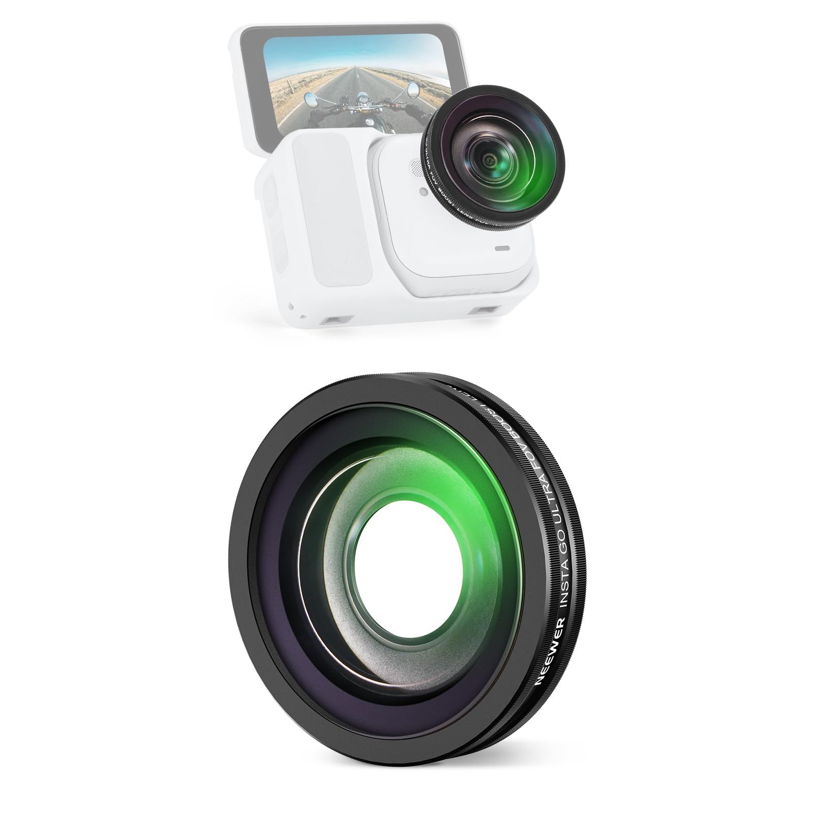 新品 NEEWER 広角レンズ コンパチブル GO Ultra 185° FOV マルチコートHD光学ガラス 2枚2群 ねじ込み式 アクションカメラレンズアクセサリー LS-85 7,208円