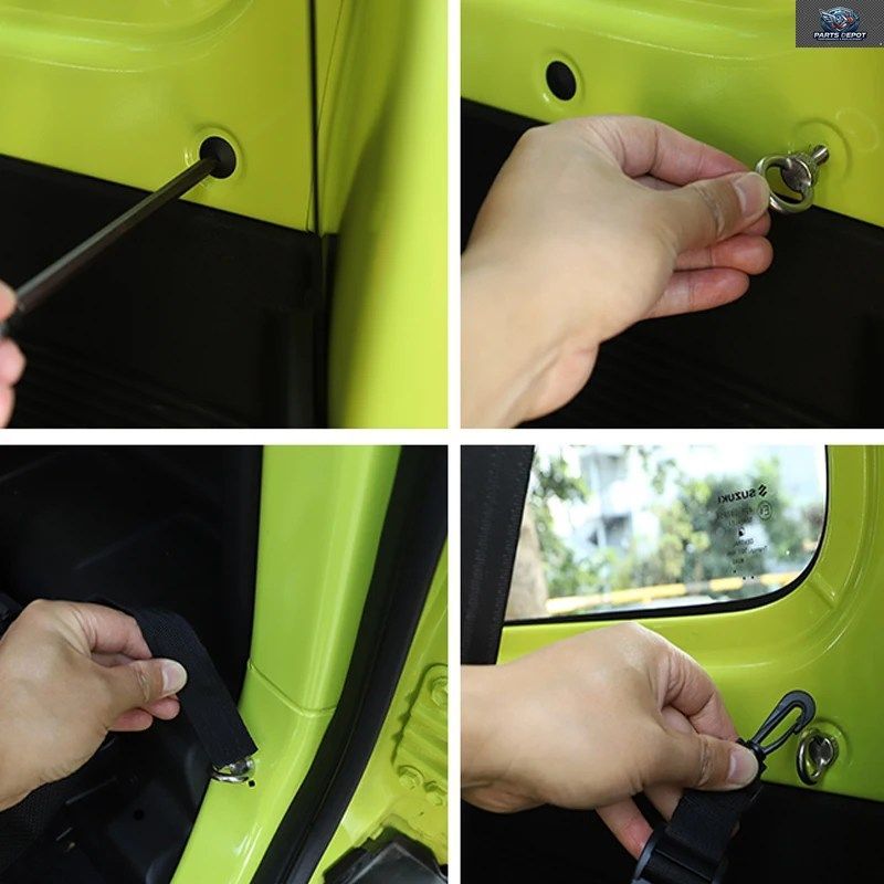 車のトランクカーゴネットカバー収納バッグ（ネジ付き）ジムニー3ドア専用 JB64 JB74 2018-2025 収納整理カーゴネット