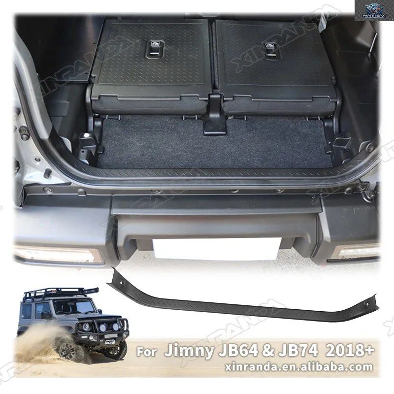 ジムニー JB74 JB64 2019-2023 3ドア専用 リアドアスカッフプレートトリム ABS製 リアトランクカバー テールゲートシルガード