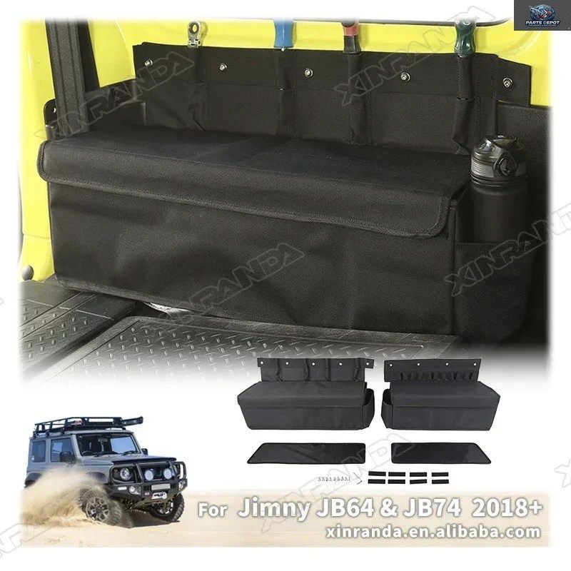ジムニー用折りたたみ式リアトランクサイド収納バッグオーガナイザーボックス ジムニー3ドア JB64 JB74 2019 2025