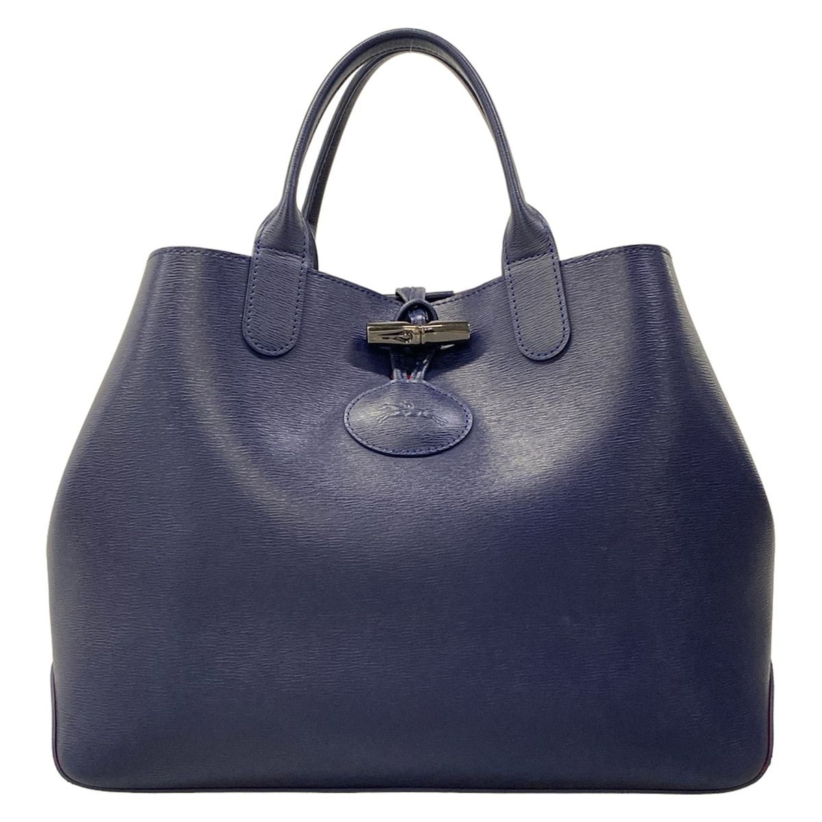 LONGCHAMP(ロンシャン) トートバッグ ロゾ ネイビー×ピンク リバーシブル レザー
