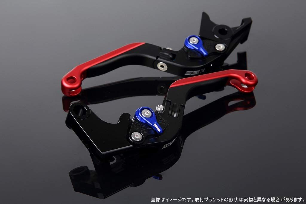 新品 SSK スピードラ アジャストレバーセット 可倒延長式 レバー本体カラー:マットブラック アジャスターカラー:マットブルー エクステンションカラー:マットレッド HONDA ADV150 KF38