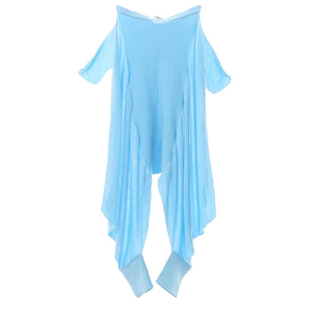 【中古】イッセイミヤケ ISSEY MIYAKE 2023年春夏 ハイゲージニット その他ボトムス ライトブルー【サイズ記載なし(L位)】【レディース】