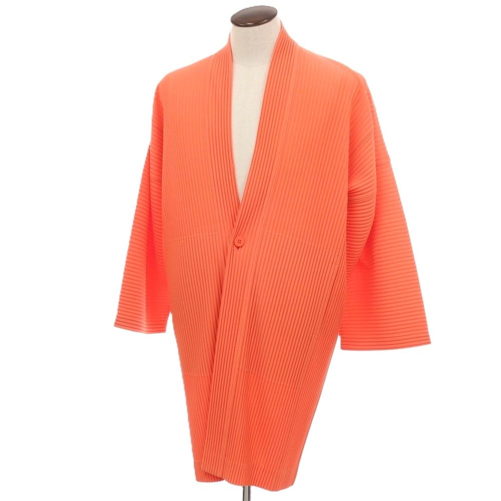 【中古】オム プリッセ イッセイミヤケ HOMME PLISSE ISSEY MIYAKE 2026年春夏 プリーツ加工 ジャケット オレンジ【サイズ表記なし（L位）】【メンズ】