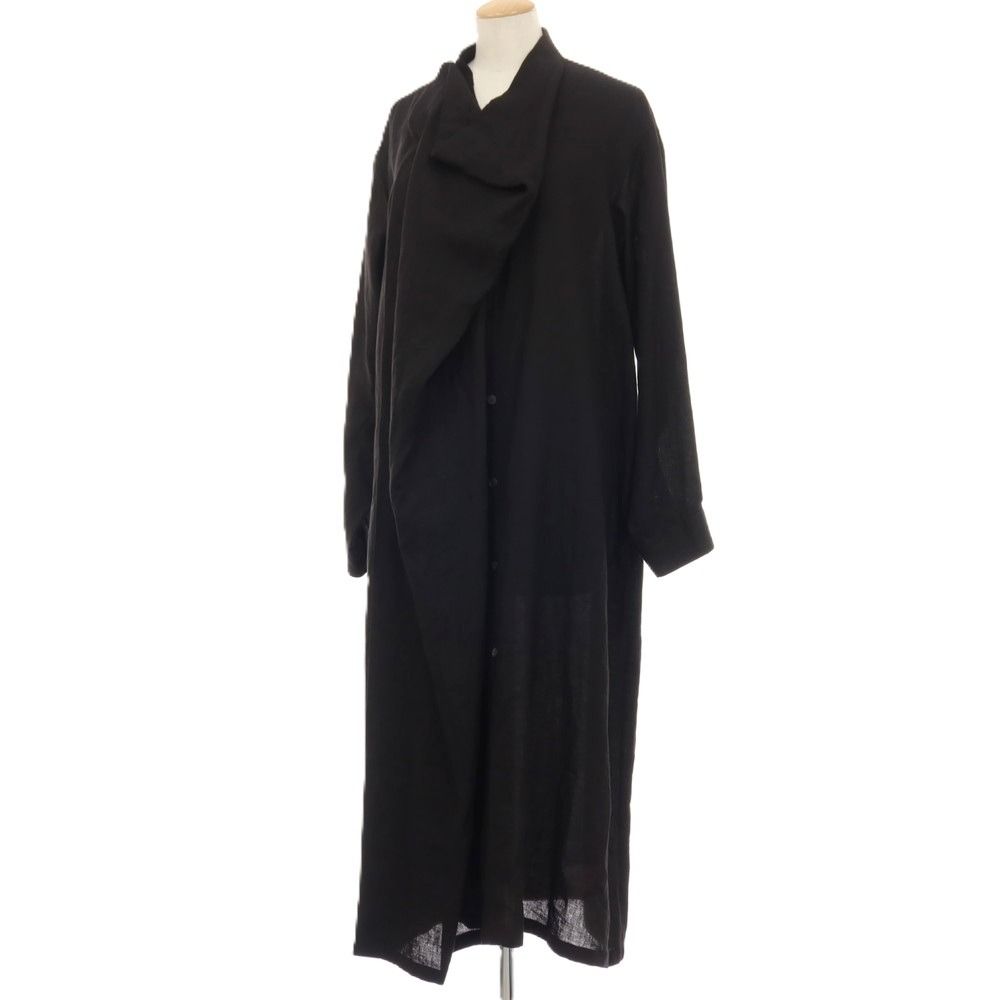 【中古】ハート HaaT 2026年春夏 リネン系 長袖 ロングワンピース ブラック【サイズ表記なし(L位)】【レディース】