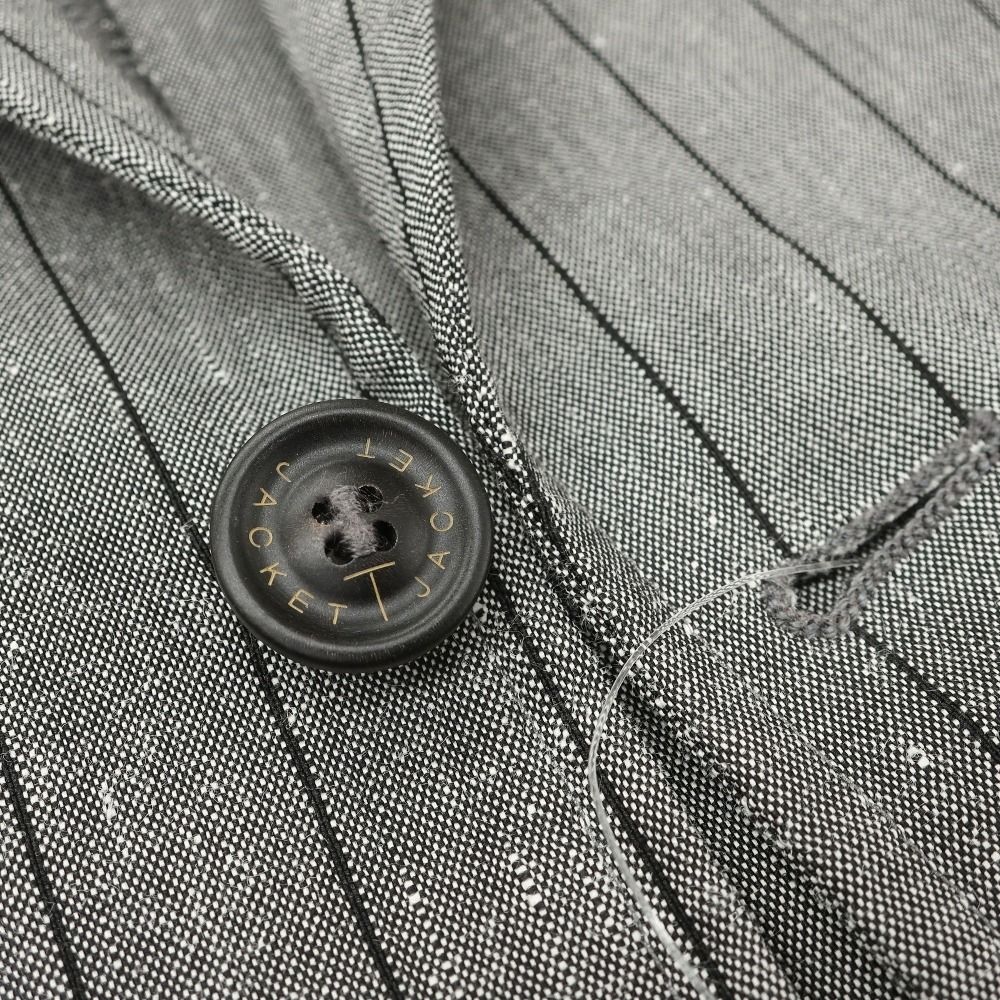 中古】ティージャケット T-JACKET リネンポリエステル ストライプ 2B 