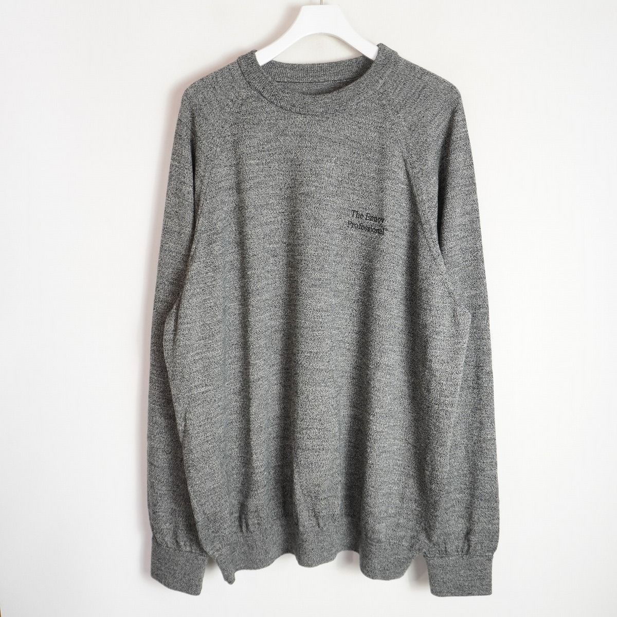 美品 25AW ENNOY エンノイ MERINO WOOL SWEATER メリノ ウール ニット セーター プルオーバー AW25BRENKT01UM 本物 正規 XXL 灰 3706Q♪