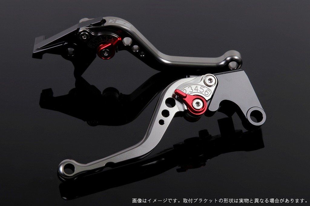新品 SSK スピードラ アジャストレバーセット スタンダードショート レバー本体カラー:チタン アジャスターカラー:レッド SUZUKI GSX-S125/GSX-R125 2017-2019