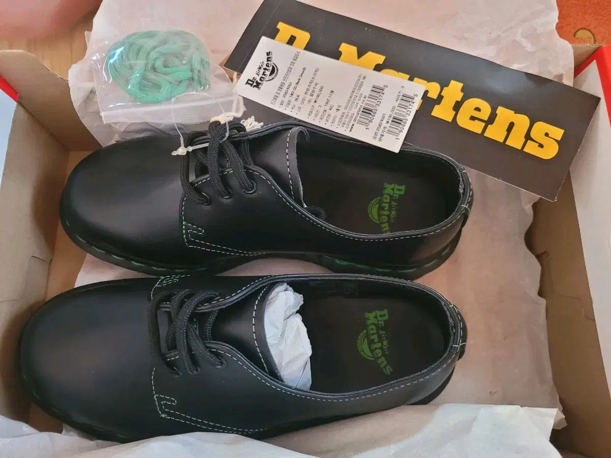 DR. MARTENS ドクターマーチン 1461 GS ブラック グリーン スティッチ 新品