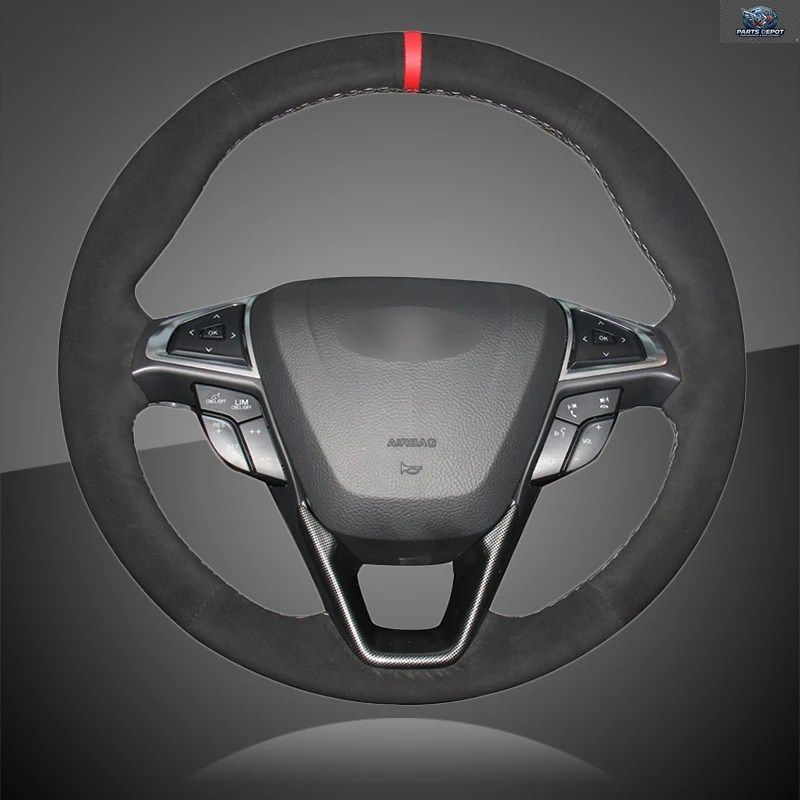 ステアリングホイールカバーの編み込み加工 フォード モンデオ 2014-2020 エッジ ギャラクシー S-MAX 2015-2020 車用編み込みホイールカバ